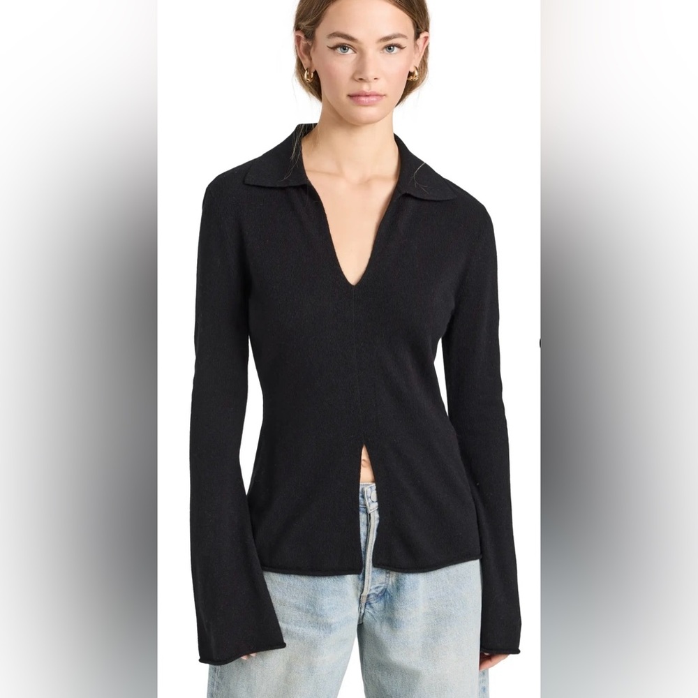 Reformation Black Jade Cashmere Sweater